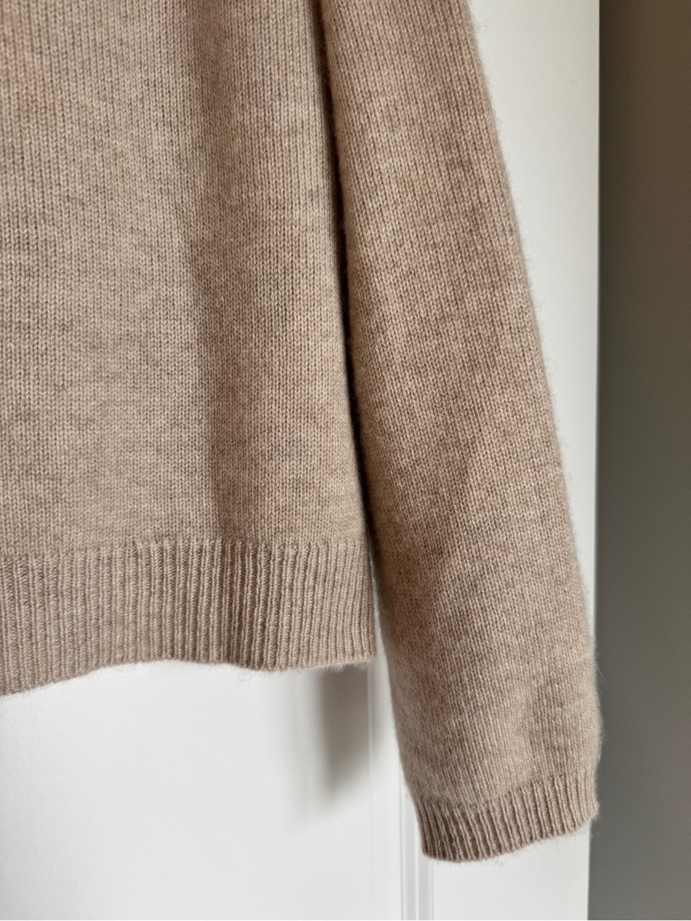 QUINCE 100% Mongolian Cashmere Cropped Crew Cardigan Sweater Undyed XL - Picture 9 of 14